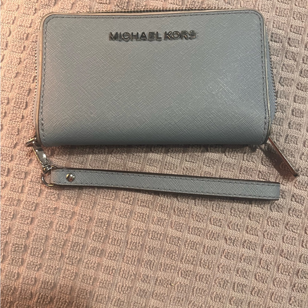 Michael Kors Gray Wristlet Wallet